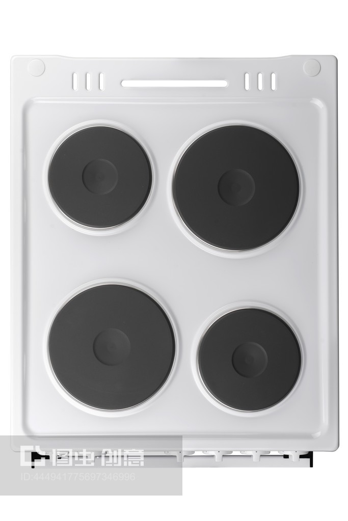 白色電爐隔離在白色背景上White electric stove isolated on a white background